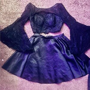 Women’s 2 Piece Black Prom Dress